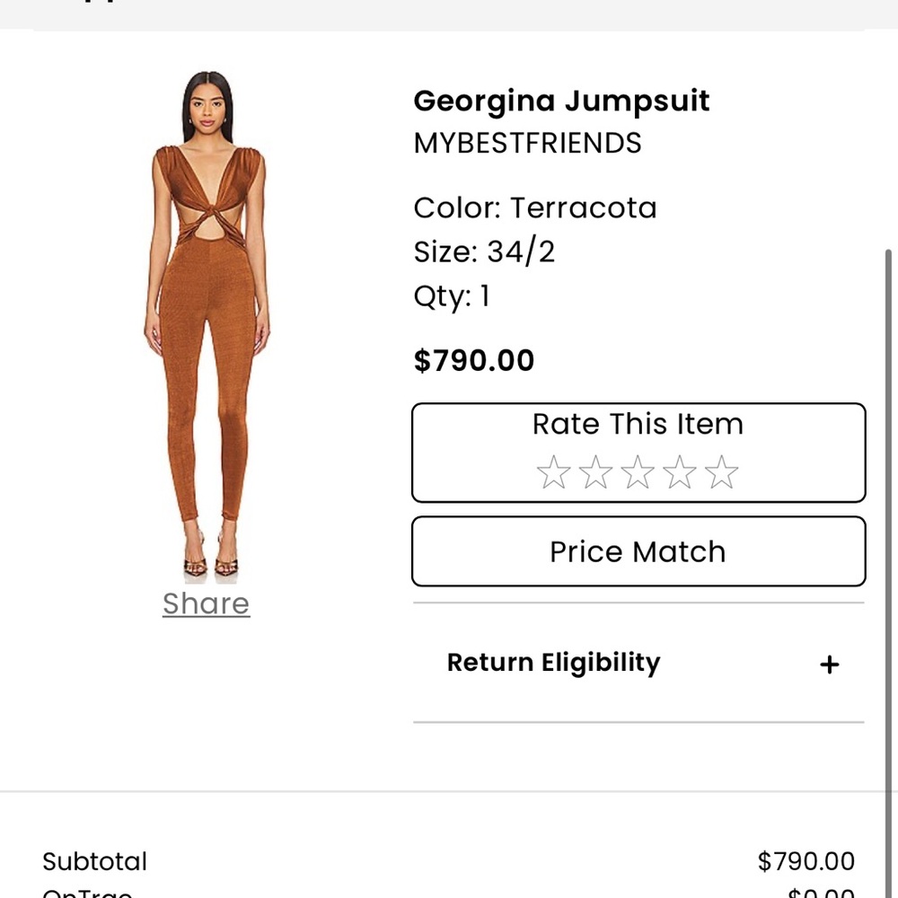 FRIENDS Terracotta Cutout Jumpsuit